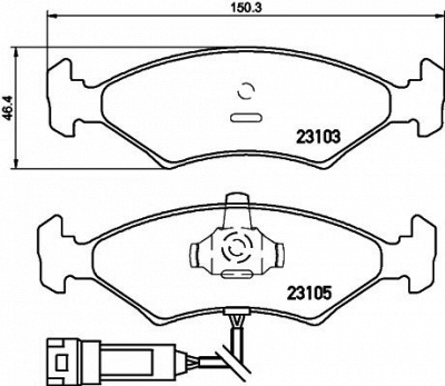 HELLA PAGID 8db355010301 -  Комплект тормозных колодок, дисковый тормоз